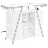 Araceli Freestanding LED Home Bar Cabinet White High Gloss - 182355