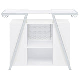 Araceli Freestanding LED Home Bar Cabinet White High Gloss - 182355