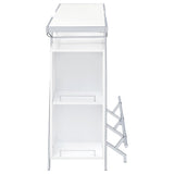 Araceli Freestanding LED Home Bar Cabinet White High Gloss - 182355