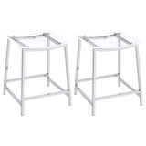 Jovani Acrylic Backless Counter Stool Chrome (Set of 2) - 182358