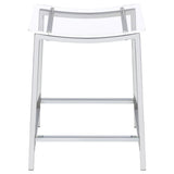 Jovani Acrylic Backless Counter Stool Chrome (Set of 2) - 182358