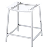 Jovani Acrylic Backless Counter Stool Chrome (Set of 2) - 182358
