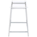Jovani Acrylic Backless Counter Stool Chrome (Set of 2) - 182358