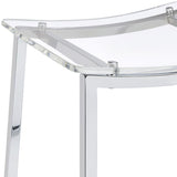 Jovani Acrylic Backless Counter Stool Chrome (Set of 2) - 182358