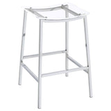Jovani Acrylic Backless Bar Stool Chrome (Set of 2) - 182359