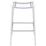 Jovani Acrylic Backless Bar Stool Chrome (Set of 2) - 182359