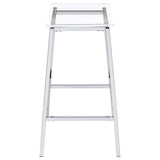 Jovani Acrylic Backless Bar Stool Chrome (Set of 2) - 182359