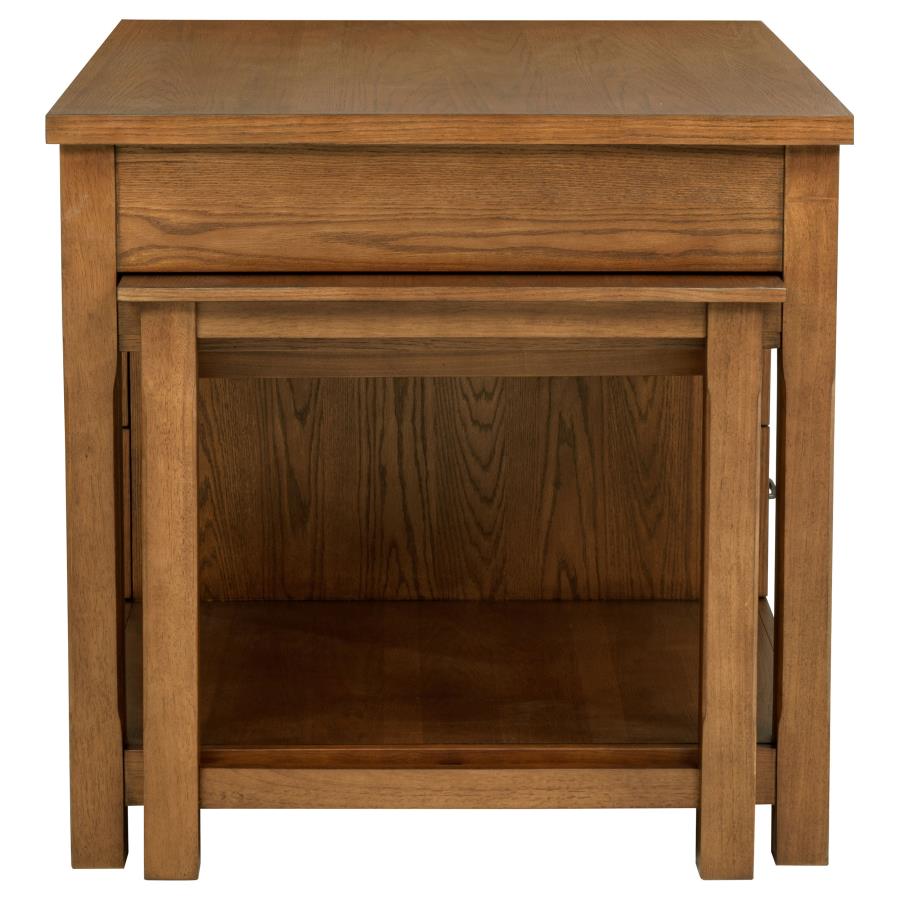 Mayfair 3-piece Kitchen Island with Extension Table Dark Oak - 182446