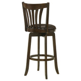 Lambert Wood Pub Height Swivel Bar Chair Dark Cherry - 182509