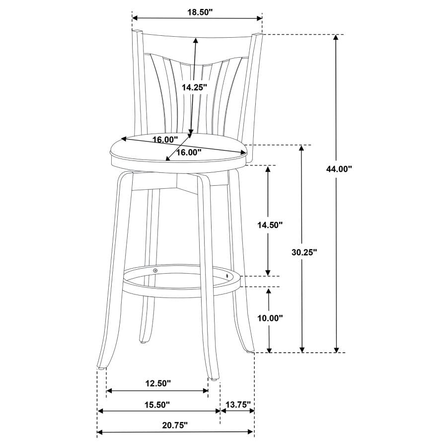 Lambert Wood Pub Height Swivel Bar Chair Dark Cherry - 182509