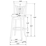 Lambert Wood Pub Height Swivel Bar Chair Dark Cherry - 182509