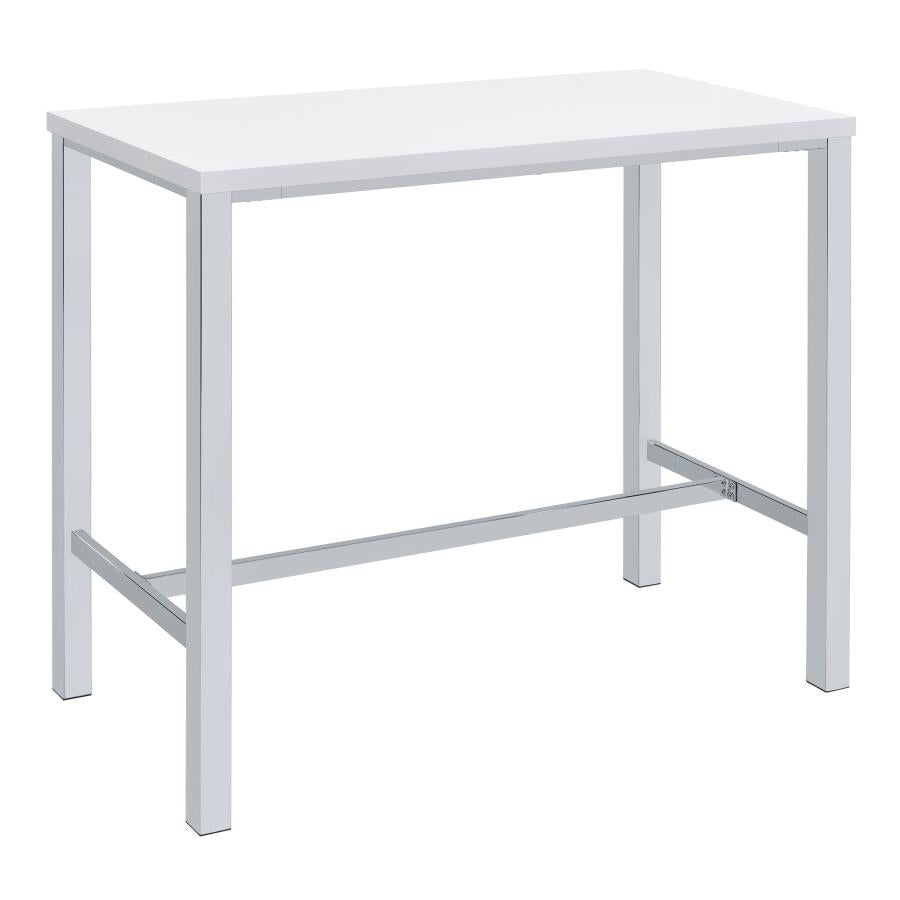 Natividad 5-piece Pub Height Bar Table Set White High Gloss - 182525