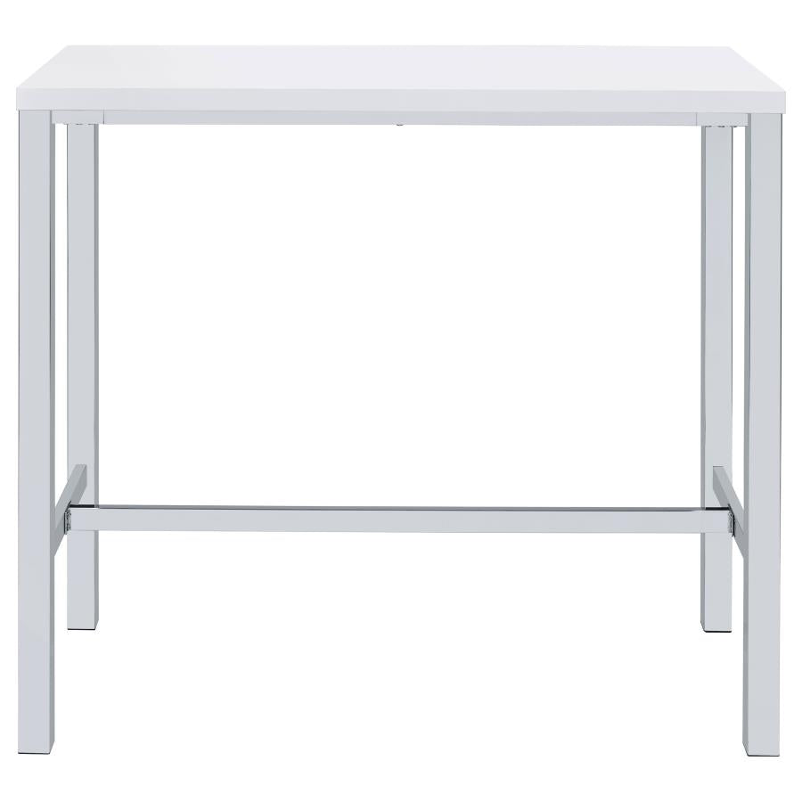 Natividad 5-piece Pub Height Bar Table Set White High Gloss - 182525