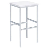 Natividad 5-piece Pub Height Bar Table Set White High Gloss - 182525