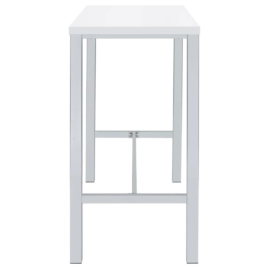 Natividad 5-piece Pub Height Bar Table Set White High Gloss - 182525
