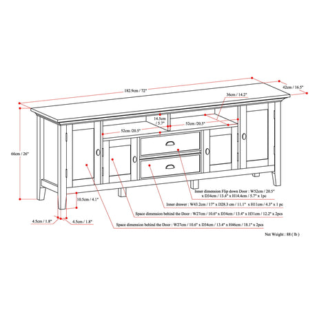 Redmond - Handcrafted TV Media Stand