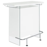 Acosta Freestanding Home Bar Wine Cabinet White High Gloss - 182632