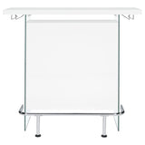 Acosta Freestanding Home Bar Wine Cabinet White High Gloss - 182632
