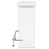 Acosta Freestanding Home Bar Wine Cabinet White High Gloss - 182632
