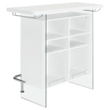 Acosta Freestanding Home Bar Wine Cabinet White High Gloss - 182632