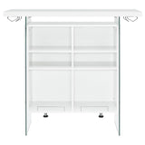 Acosta Freestanding Home Bar Wine Cabinet White High Gloss - 182632