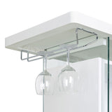 Acosta Freestanding Home Bar Wine Cabinet White High Gloss - 182632