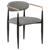 Alexis Fabric Upholstered Dining Arm Chair Grey (Set of 2) - 182682
