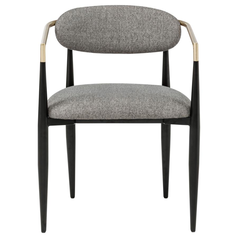 Alexis Fabric Upholstered Dining Arm Chair Grey (Set of 2) - 182682