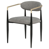 Alexis Fabric Upholstered Dining Arm Chair Grey (Set of 2) - 182682