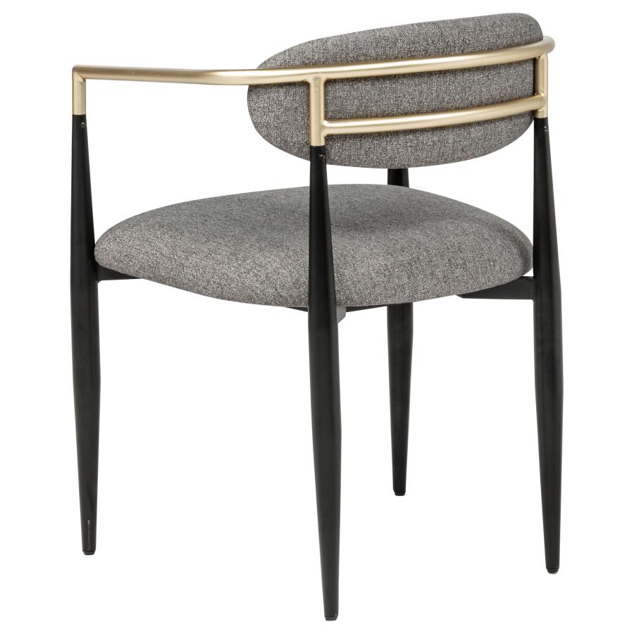 Alexis Fabric Upholstered Dining Arm Chair Grey (Set of 2) - 182682