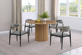 Alexis Fabric Upholstered Dining Arm Chair Grey (Set of 2) - 182682