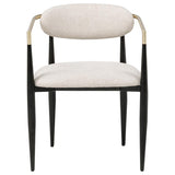 Alexis Fabric Upholstered Dining Arm Chair Beige (Set of 2) - 182692