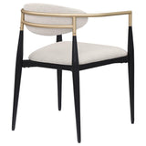 Alexis Fabric Upholstered Dining Arm Chair Beige (Set of 2) - 182692