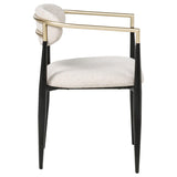 Alexis Fabric Upholstered Dining Arm Chair Beige (Set of 2) - 182692