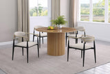 Alexis Fabric Upholstered Dining Arm Chair Beige (Set of 2) - 182692