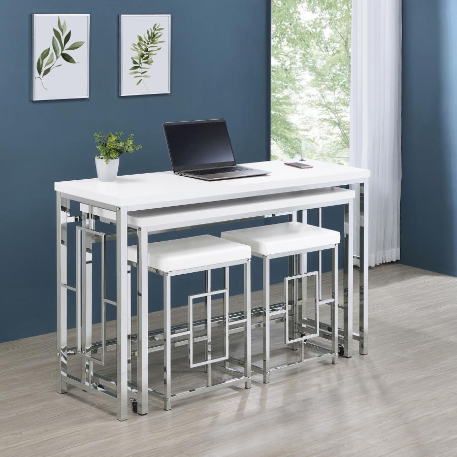 Jackson 4-piece Multipurpose Counter Height Table Set White - 182714