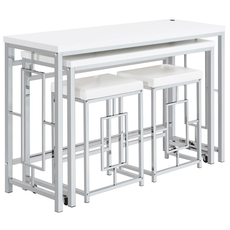 Jackson 4-piece Multipurpose Counter Height Table Set White - 182714