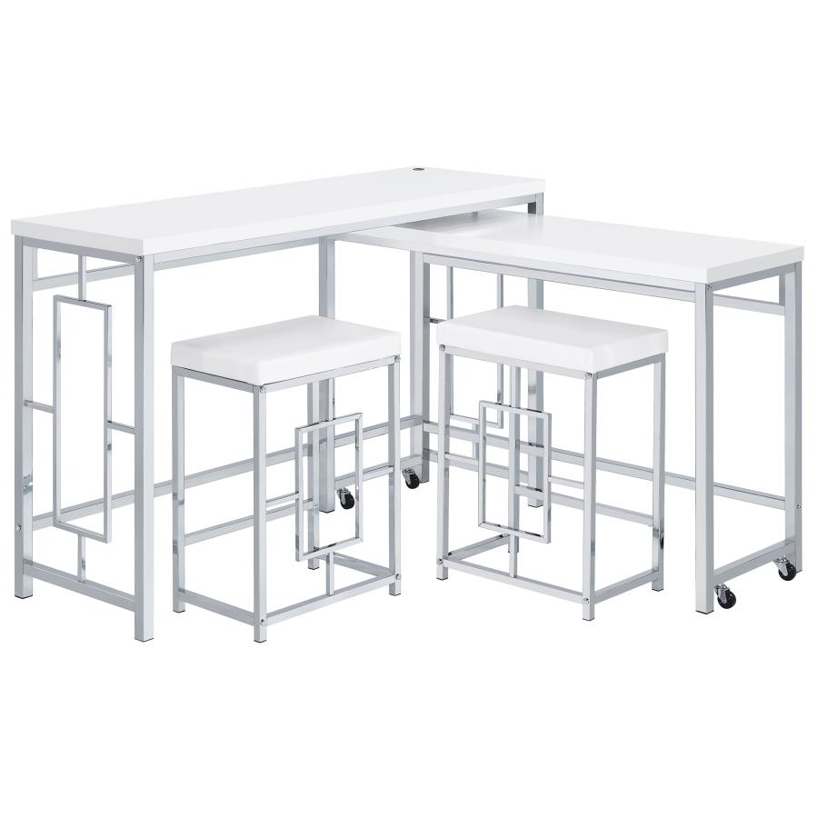 Jackson 4-piece Multipurpose Counter Height Table Set White - 182714