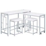 Jackson 4-piece Multipurpose Counter Height Table Set White - 182714