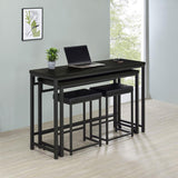 Hawes 4-piece Multipurpose Counter Height Table Set Black - 182724