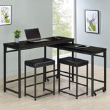 Hawes 4-piece Multipurpose Counter Height Table Set Black - 182724