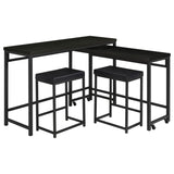 Hawes 4-piece Multipurpose Counter Height Table Set Black - 182724