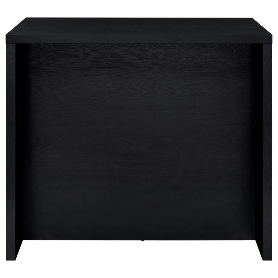 Topanga Engineered Wood Freestanding Home Bar Black - 182784