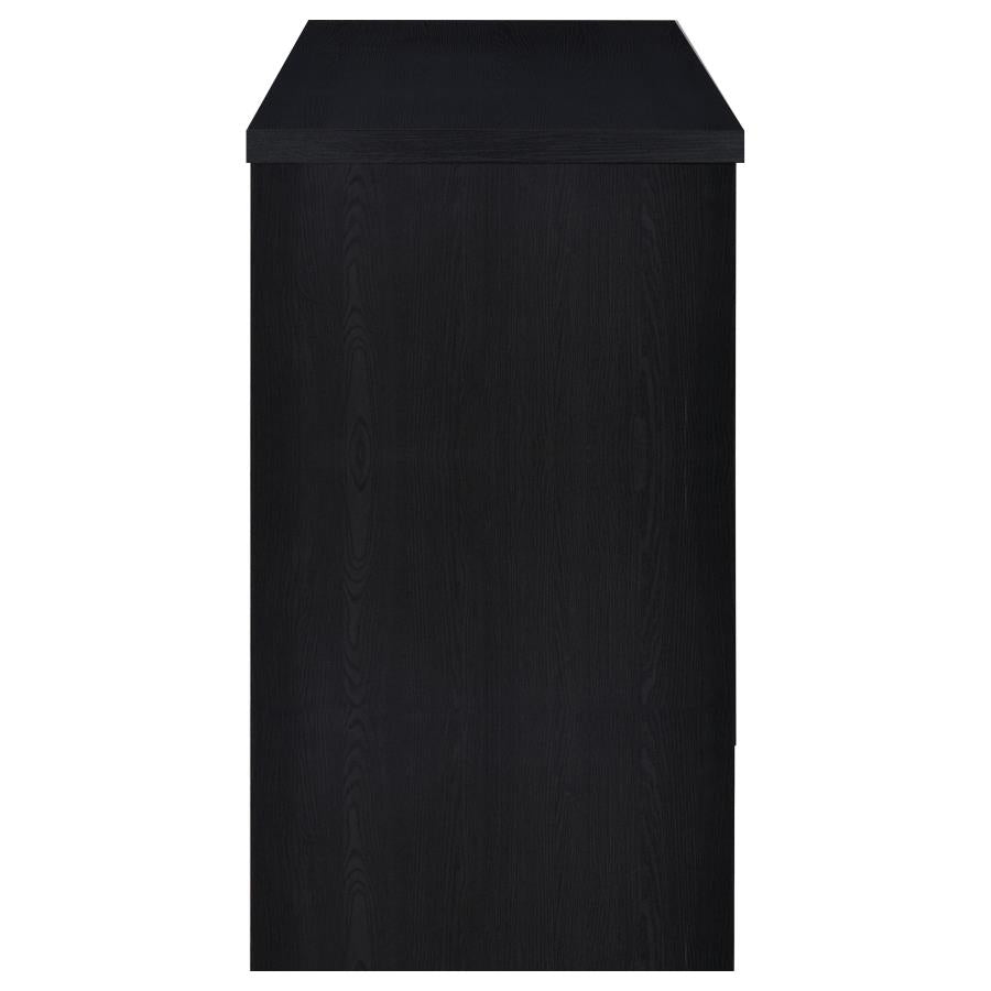 Topanga Engineered Wood Freestanding Home Bar Black - 182784