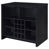 Topanga Engineered Wood Freestanding Home Bar Black - 182784