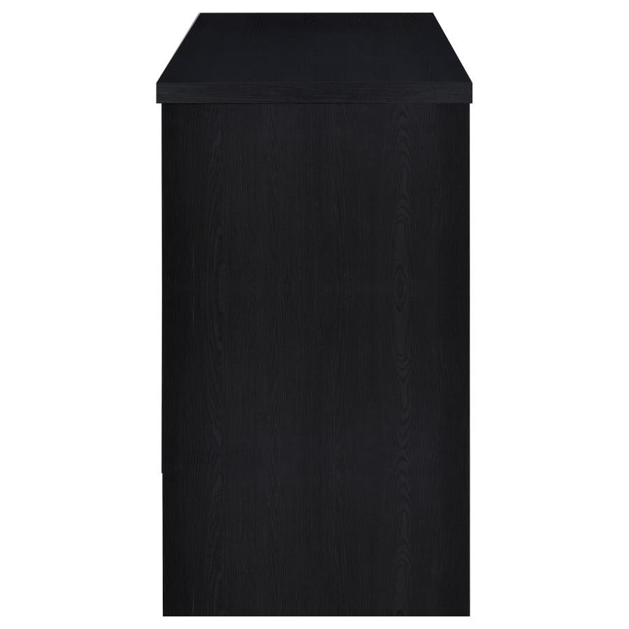 Topanga Engineered Wood Freestanding Home Bar Black - 182784