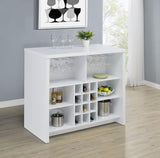 Topanga Engineered Wood Freestanding Home Bar White - 182786