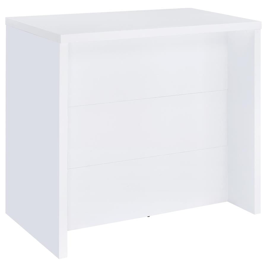 Topanga Engineered Wood Freestanding Home Bar White - 182786