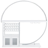 Risley 2-door Circular LED Wine Cabinet White High Gloss - 182798