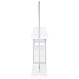 Risley 2-door Circular LED Wine Cabinet White High Gloss - 182798
